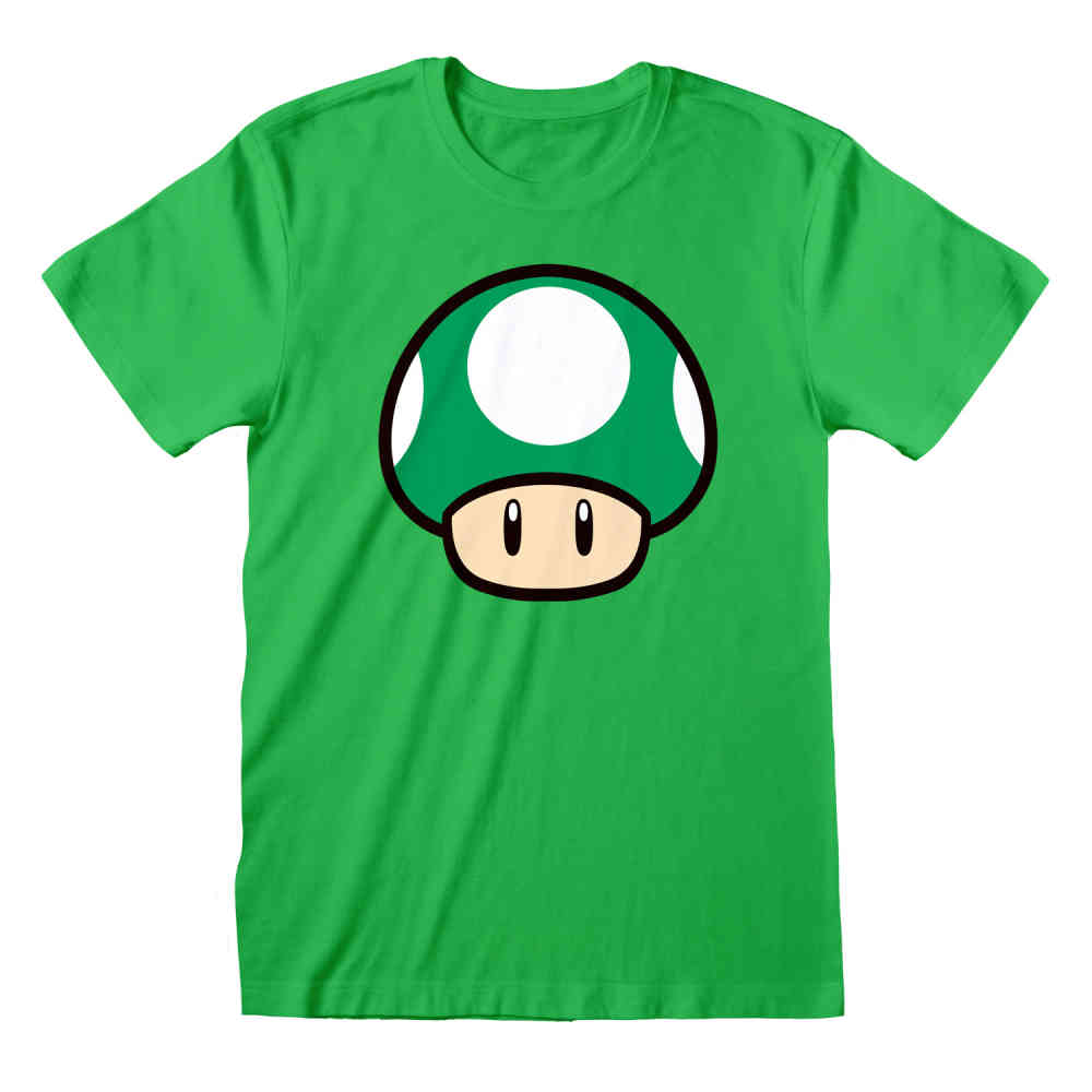 Nintendo Super Mario - 1-UP Mushroom Herren T-Shirt - Grün